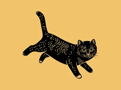 My logo blackcat cat cats emblem fur identity illustration jump logo tortoiseshell