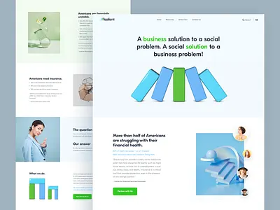 Business // Home Page 3d business cinema 4d clean clear creativity design desktop geometric homepage main minimal mobile product page social ui ux web website wed design