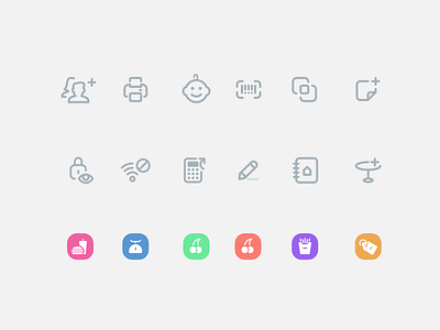 POS Icon Set clay clean color concept icon icon design icon set iconography icons pos product ui vector vector illustration