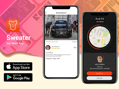Sweater App android app development business app car wash app development company ios app development mobile app development