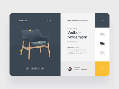 Matoa Furniture Shop animation app application chair clean color colors dashboard design flat furniture minimal motion motion design motion graphic tablet ui ux web