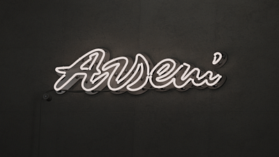 Arseni 3d blender3d branding custom type design handlettering illustration lettering logo logotype neon sign type typography