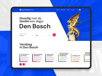 homepage dagjedenbosch blue desktop gold homepage red redesign ui ux