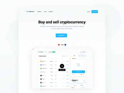 CoinFalcon - Cryptocurrency Exchange Landing Page bitcoin crypto cryptocurrency cryptocurrency app cryptocurrency exchange exchange landing page ui ux web