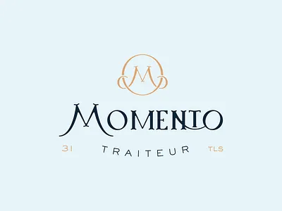 Momento - Catering services badge brand branding caterer catering custom type food logo logotype moment momento responsive branding serif type typography vintage