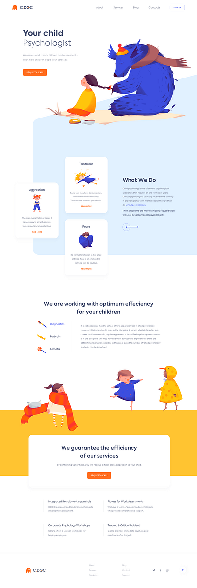 Landing Page - C.DOC clean colors design illustration landing minimal ui ux web website