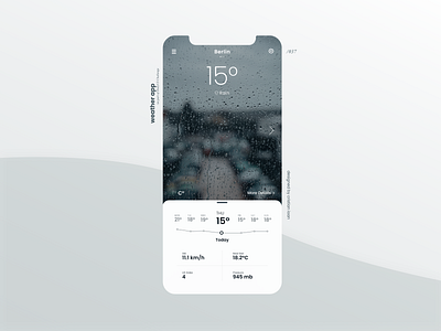 Weather App 037 app berlin celsius dailyui dailyui037 dailyuichallenge fahrenheit forecast gray mobile rain weather weather app weather forecast