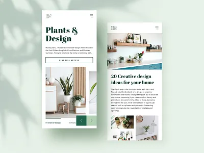 Plants & Interior Design - Responsive botanical botany decoration gallery interior design mobile app mobile design plants platform responsive design ui design uiux web webdesign website