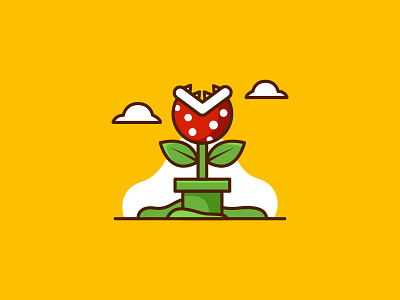 Flower Monster doodle flower flower illustration icon illustration mario monster nintendo vector