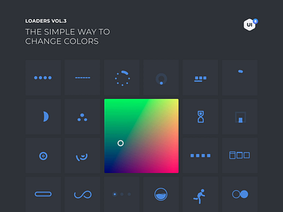 Loaders Vol3. Colors after effects animation design loaders motion motion design motiongraphics svg ui ui8 ux