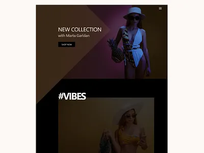 Fashionable landing page black brown design fashionable hashtag inspiration landingpage model trend ui uidesign uxdesign uxui vibes web
