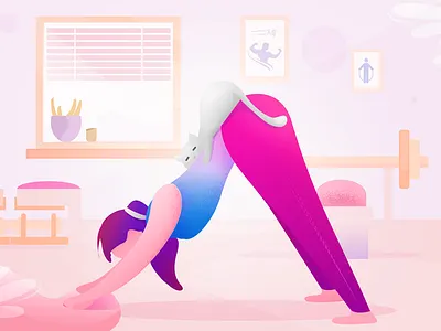 Gym Girl illustration pack ui ux designs 2d 3d best branding design designer girl icon illustartion kit new pack prototype shape top vector