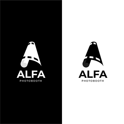 Logo Alfa Photobooth app branding design icon illustration logos typography ui design ux web website