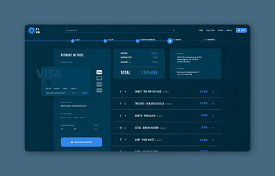 Club Tailors Checkout Page blue checkout creditcard daily ui dailyui uxdesign