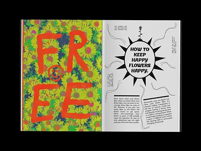 Children of the flower book flower happy layout print print design spread zine