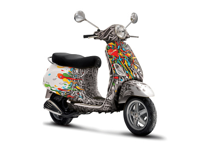 Vespa love 🛵 2d abstract art city color design flat heart illustraion journey love minimal modified motorcycle shot sport travel vespa vintage voyage