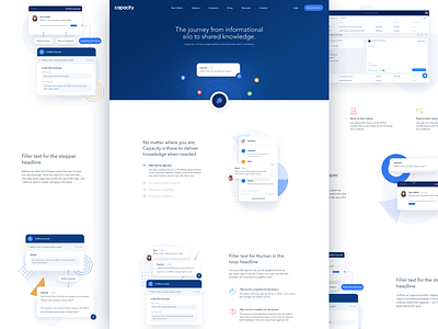 How it works page for Capacity.ai app application b2b clean design home homepage illustration landing saas ui user interface website wordpress