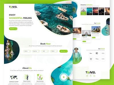 Travel Web UI booking design online travel ui ux web website