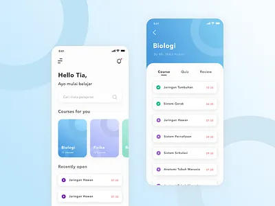 School App Exploration app design learning app mobile ui ui ui ux ux