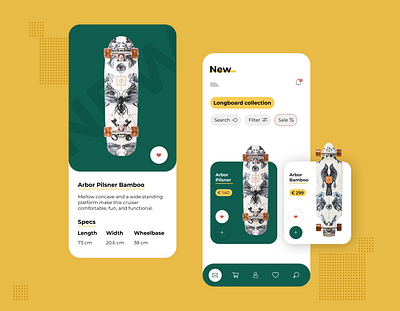 Longboard concept app app application concept design graphic mobile ui web webdesign