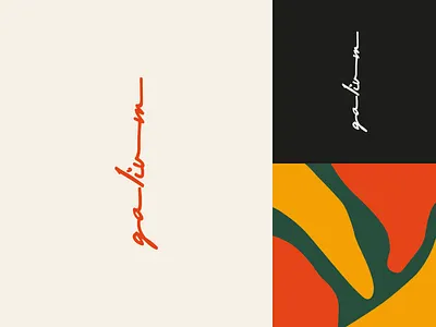 Galium logo & pattern brand candle logo design logotype pattern print promo scent script typography ui visual design