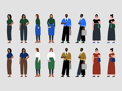 Character Development 2d character character design flat uber