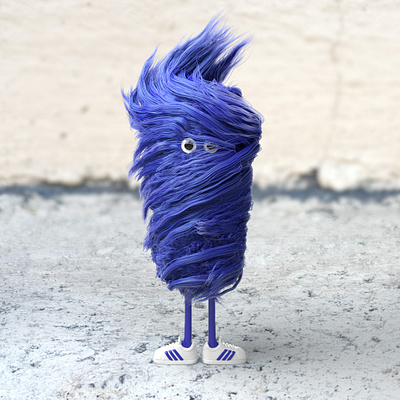 Blue twirl 3d 3d character 3d illustration 3dillustration 3drender cartoon cgi chocolate illustration toydesign