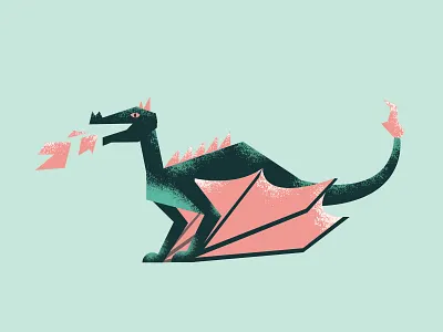 12/30 vectober - dragon dragon fire halloween illustration inktober vectober