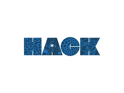 HACK lettering logo pattern type typography