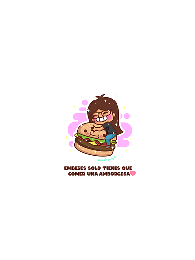 Hamburguesa animation cute cute art design icon illustration kawaii kawaii art vector