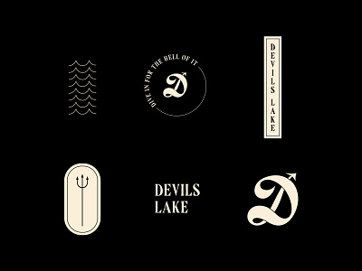 Devils Lake Continued devil graphic lake logo minnesota simplistic typography