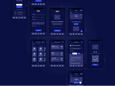 Darb platform wireframes prototyping app blockchain branding crypto cryptocurrency design graphic ux vector