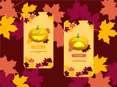 Flash Message 011 11 automn daily 100 challenge design illustration pumpkin screens ui ui design uiux ux vector