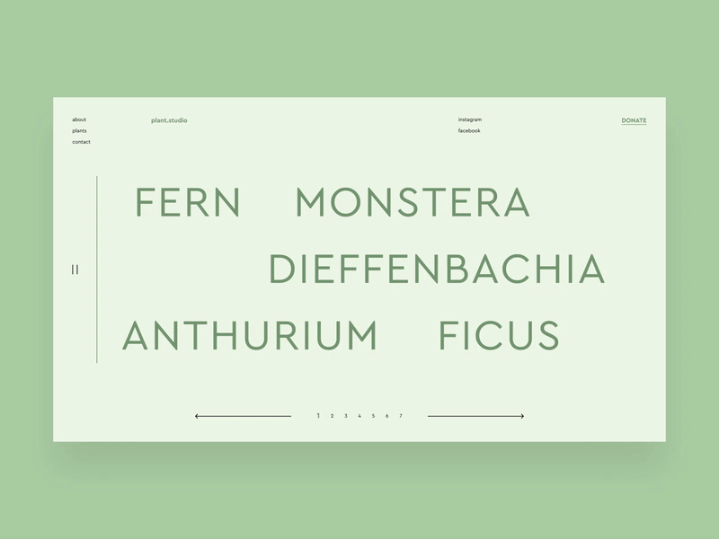 Plant Studio / Web Design green interface interface design motion motion design motion interface plant ui ui ux ui design uidesign uiux ux ux ui ux design uxdesign uxui web web design webdesign