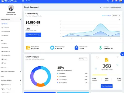 xtrene vuesax admin template admin template vue daashboard vuejs vuejs admin vuejs admin template vuesax