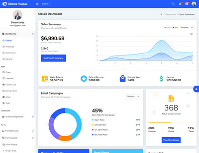 xtrene vuesax admin template admin template vue daashboard vuejs vuejs admin vuejs admin template vuesax