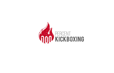 100 percent kickboxing branding creative design icon identity illustration lettermark logo logotype mark typography