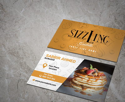 Restaurant Business card Design branding business card creative business card design illustration logo