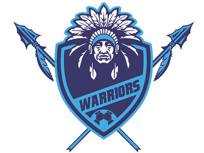 WARRIORS SOCCER branding design logo vector