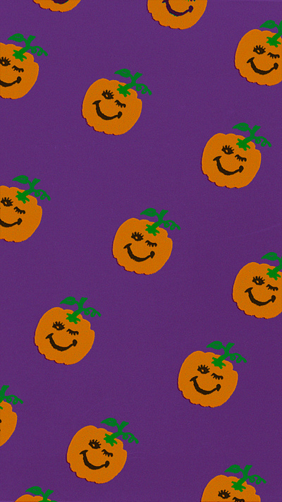 Pumpkin pattern 60s 70s halloween horror illustration pumpkin retro scary stoner surf vintage