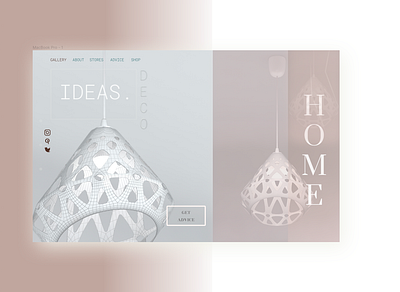 homedeco decoration design home ideas illustration landing page design website