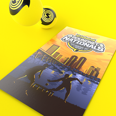 Spikeball Nationals Poster bridge city colorful illustration nationals poster richmond spikeball tournament travel vector virginia