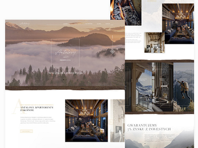 Antalovy apartments branding design exclusive graphic design illustration mountain mountains resort typography ui ui ux ui design ux web website website design