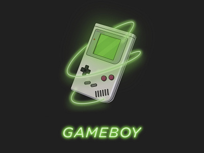 GAMEBOY art childhood colors console creative design drawing flat game gameboy gem illustration illustration art illustrator neon vector