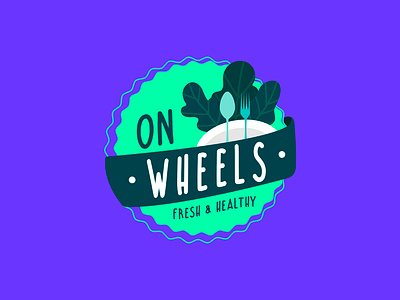 On Wheels - Fresh & Healthy branding branding design design food food branding healthy illustration logo typography veggies