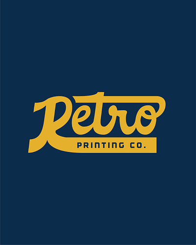 Retro Printing Co. branding design illustration letter letter art lettering logo type typographic vector