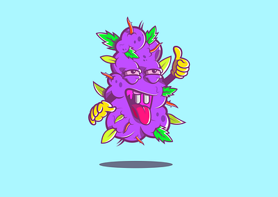 Nug II 420 design high icon illustration illustrator marijuana vector weed