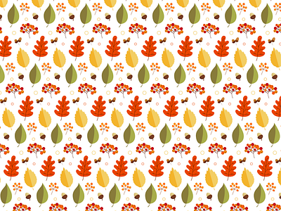 Autumn Pattern autumn design fall illustration leafs leaves pattern pattern art pattern design vector