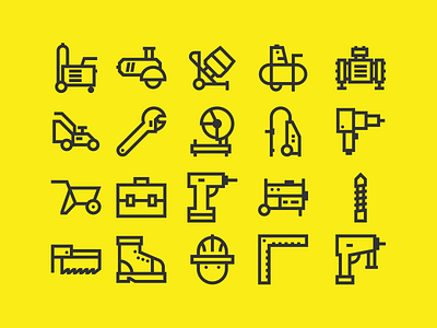 Construction icons design flat icon illustration ui vector web