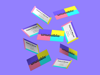 unusable business card | Identity design brand branding business business card business card design business card mockup colorful colors design identity identity branding identity design identity designer logo logo design minimal modern simple startup vector